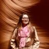 Tsering Lhamo in slot canyon