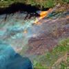 Satellite image of wildfires