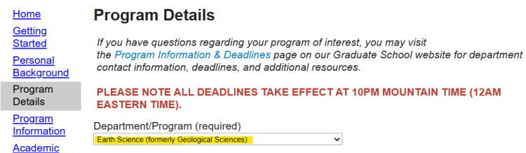 Slate screenshot of Earth Science name