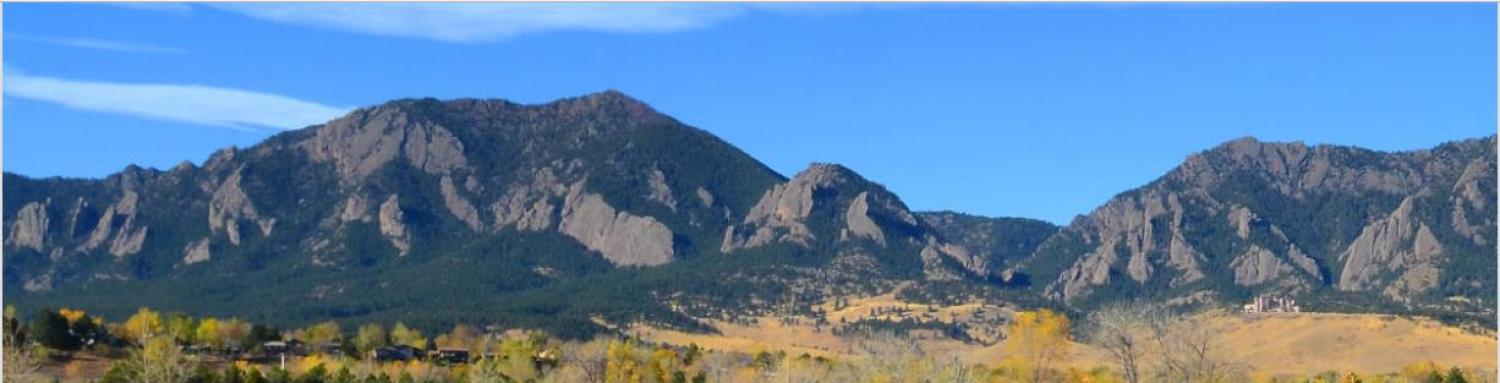 Mountain views in Boulder Colorado