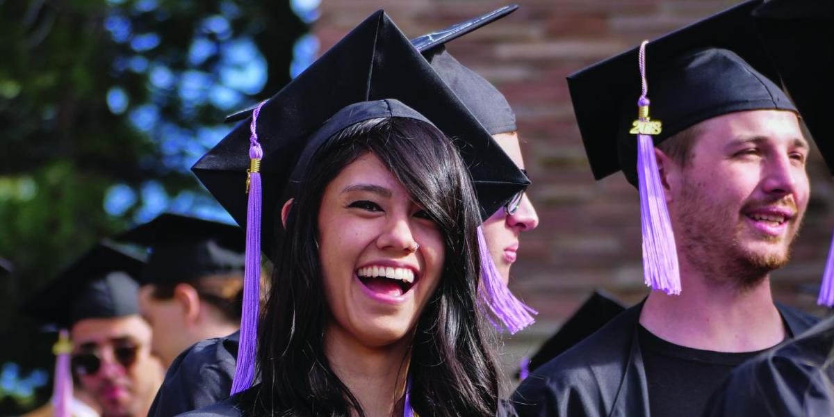 Students on graduation day.