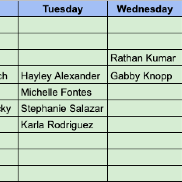 Office hours fall 2019