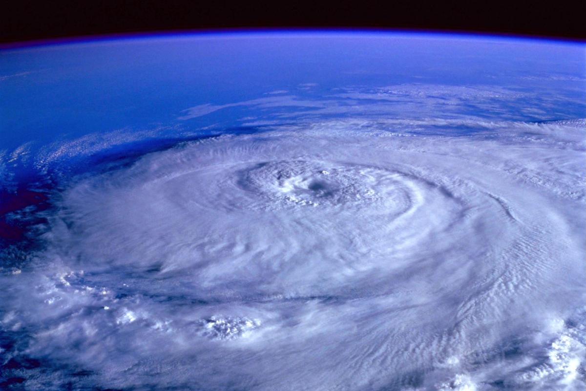 Satellite image of hurricane