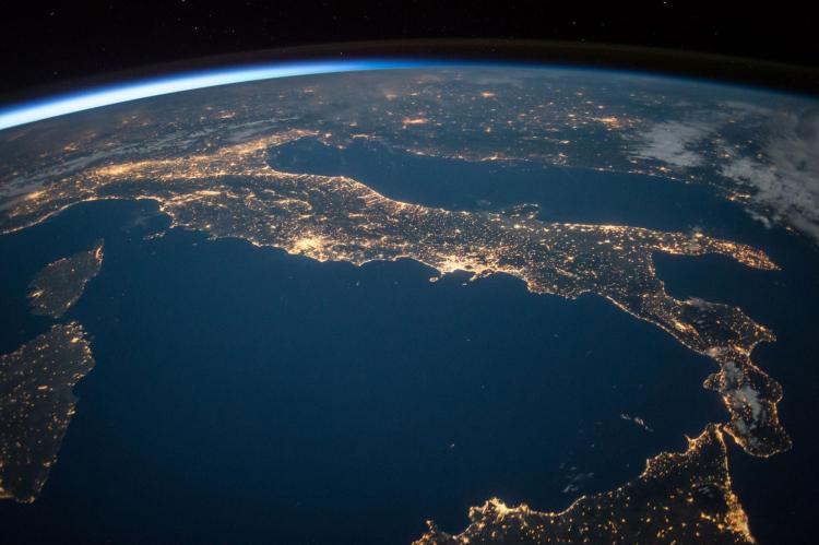 Planet earth at night