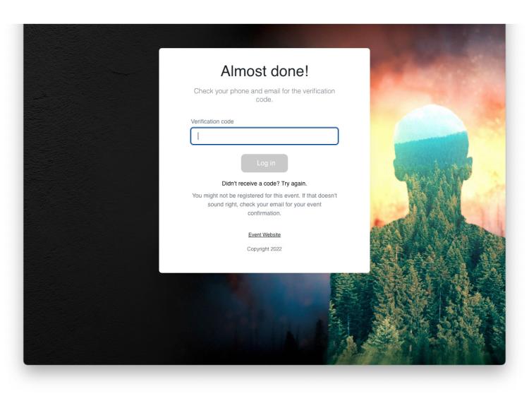 Attendee Hub verification field