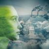 artist's depiction of climate change, sustainability, pollution