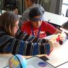 Students participate in a climate-based lesson during a workshop at CU Boulder
