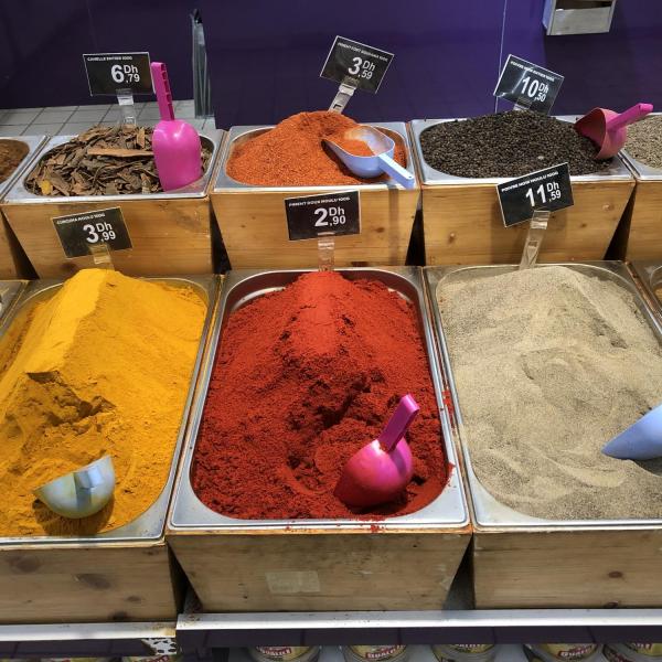 Spices on display