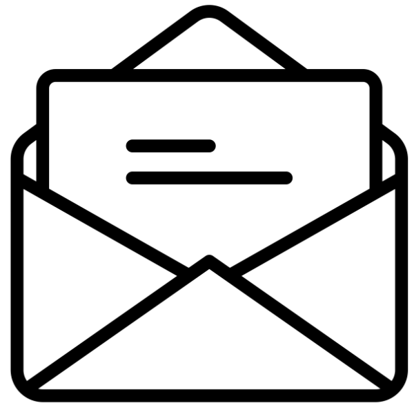 icon of envelope with letter