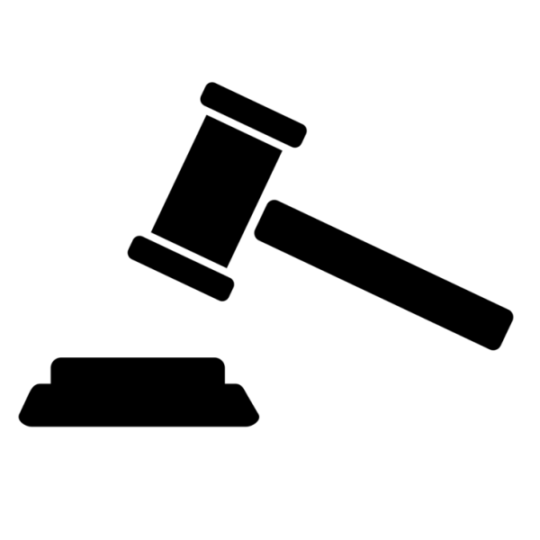 gavel icon in black