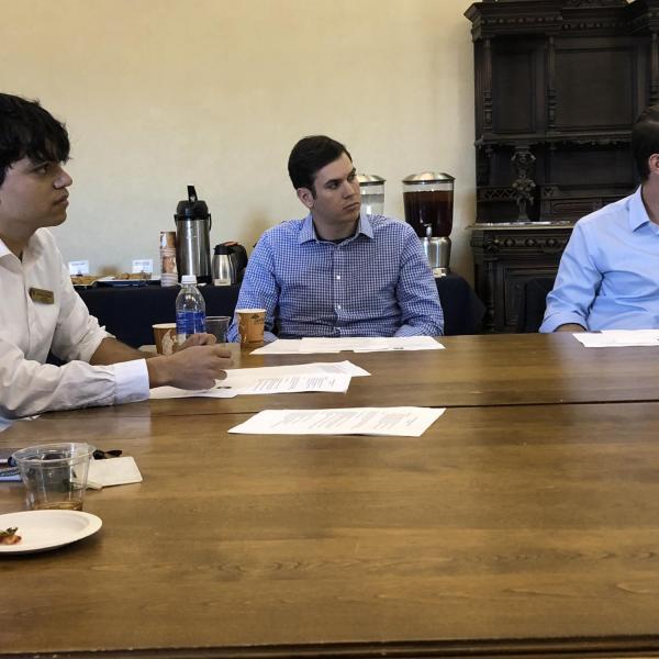 Founding members of Colorado Federation for Graduate Students discuss business