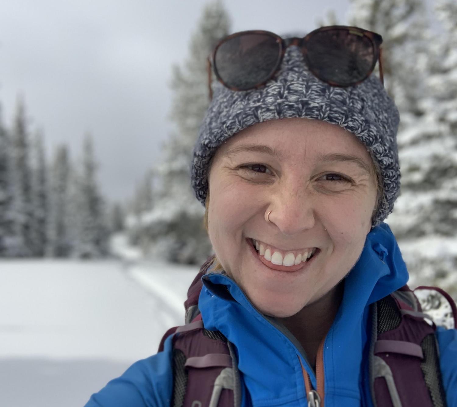 Picture of Rachel outside in the snow