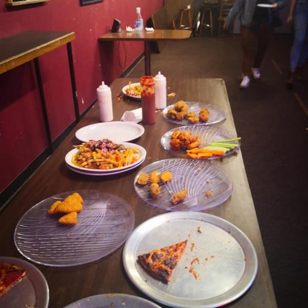 Food left after grad students have enjoyed it