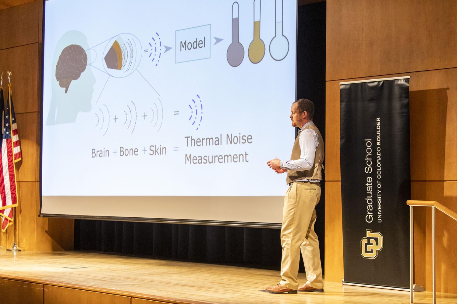 A Three Minute Thesis competitor