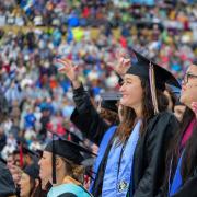 Students at commencement