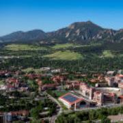 CU Boulder aerial shot