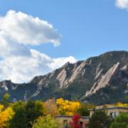 The Flatirons in the fall