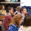 Students watching the 2022-23 3MT Final Competition