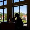 Students study during the first day of class on August 28, 2023.