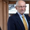 Provost Moore standing outside of Regent Hall