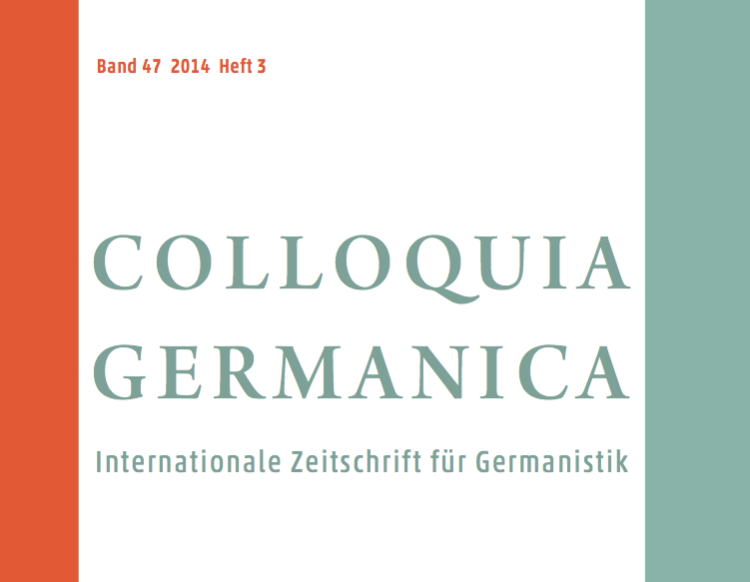 colloquia Germanica cover