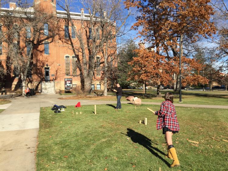 playing Kubb