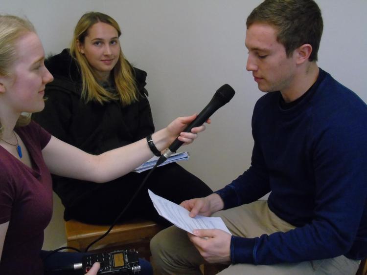 German radio interviews