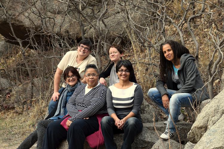 Participants in Conversations in the Mountains 2017: Just Futures continue their discussions in Boulder Canyon