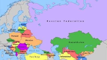 E Europe and Eurasia map