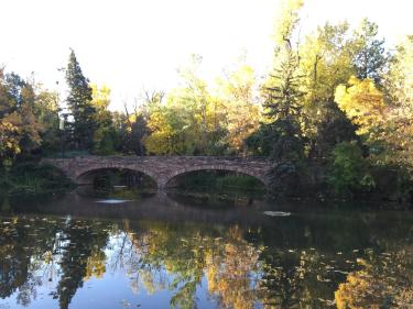 A photo of Varsity Bridge in autumn.