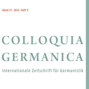 colloquia Germanica cover