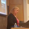 Ann-Kristin Wallengren at her lecture on Ingmar Bergman