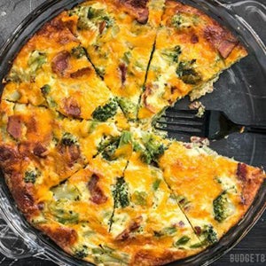 Bacon and broccoli quiche