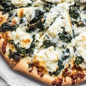 Garlic kale ricotta pizza