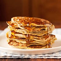 Stack of pancakes with syrup