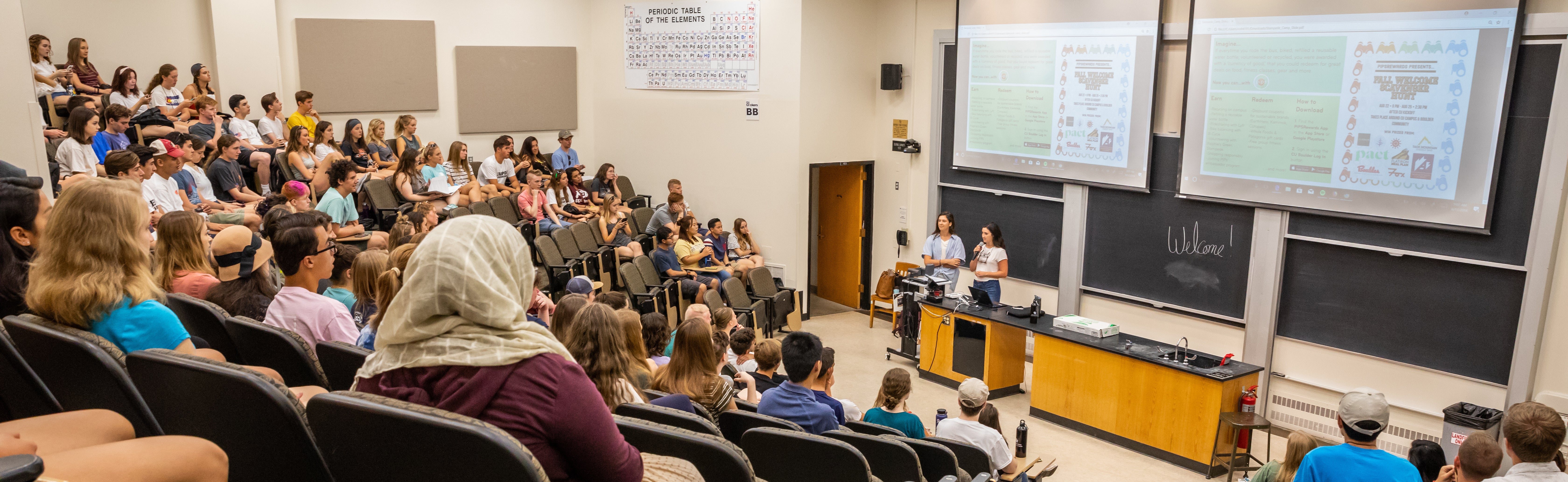 A classroom full of students