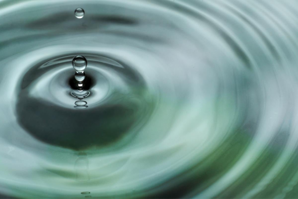 water drop in ocean