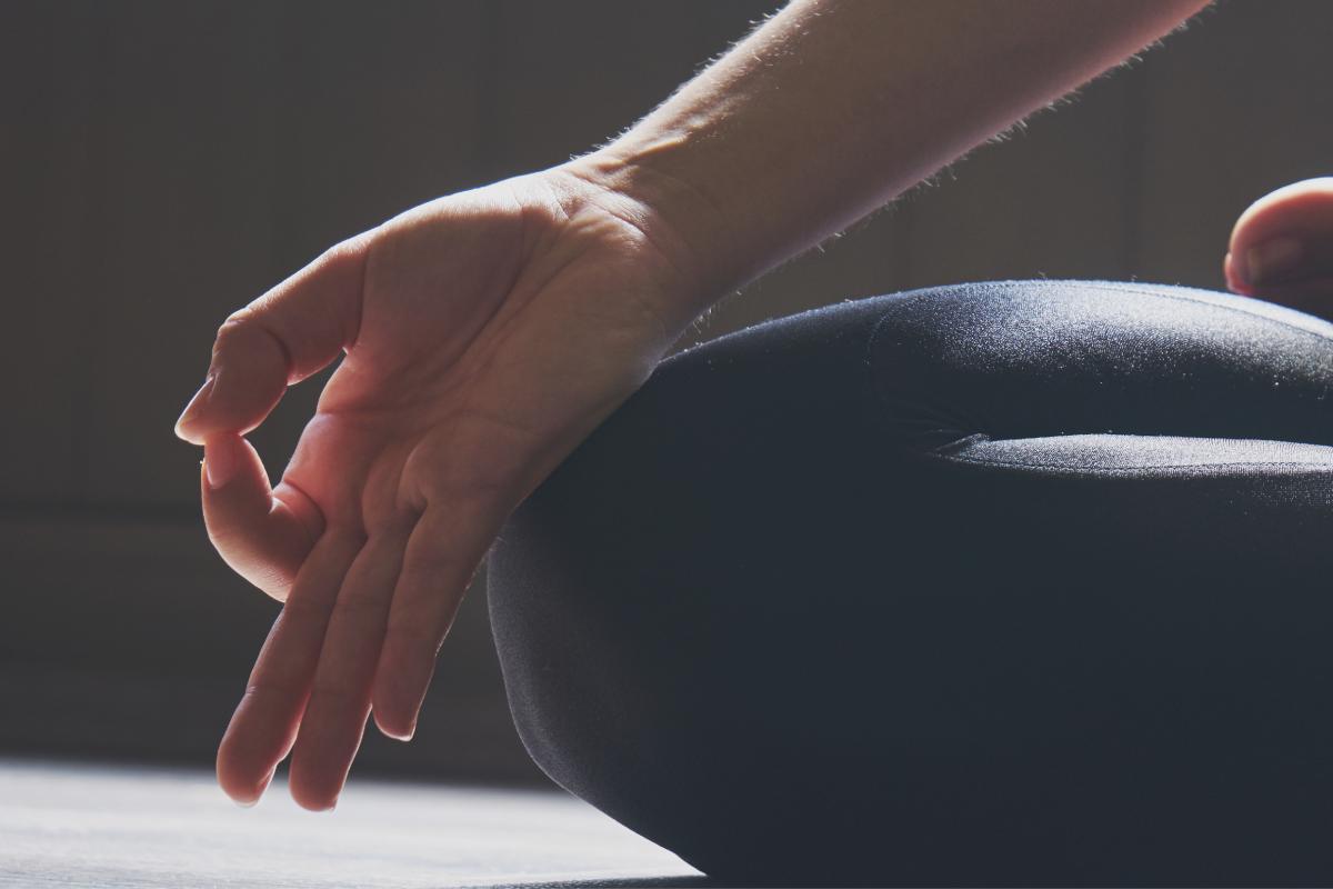 meditating hand