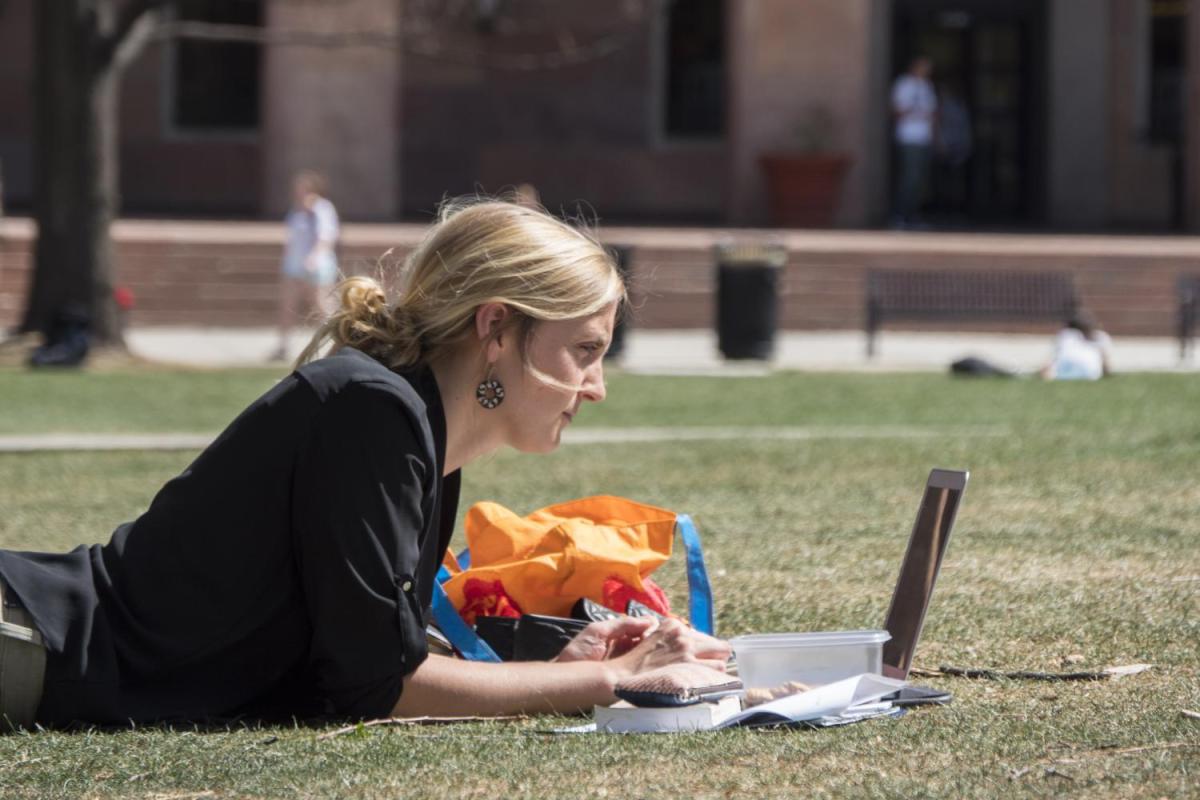 Student on laptop