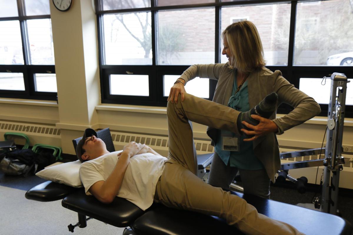Person receiving physical therapy