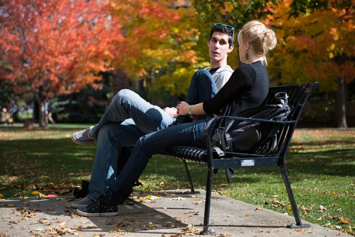 Students on bench