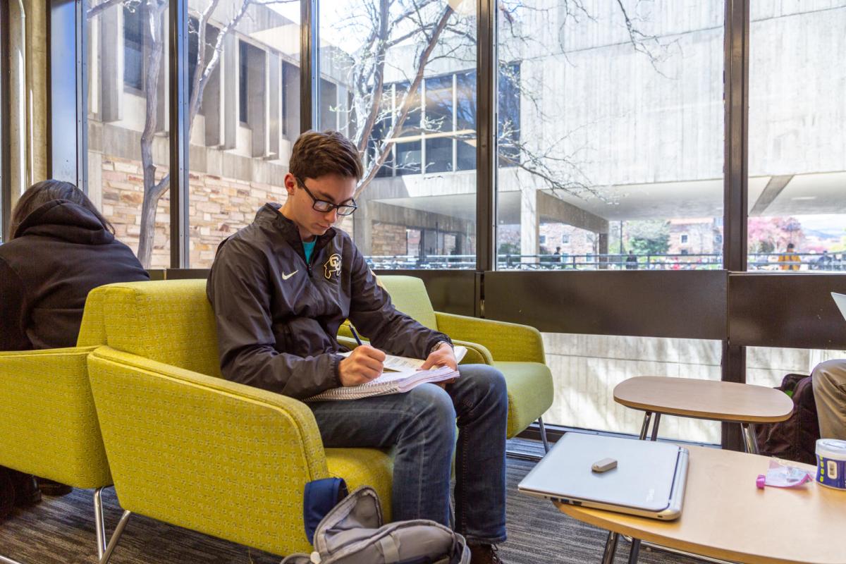 student studying