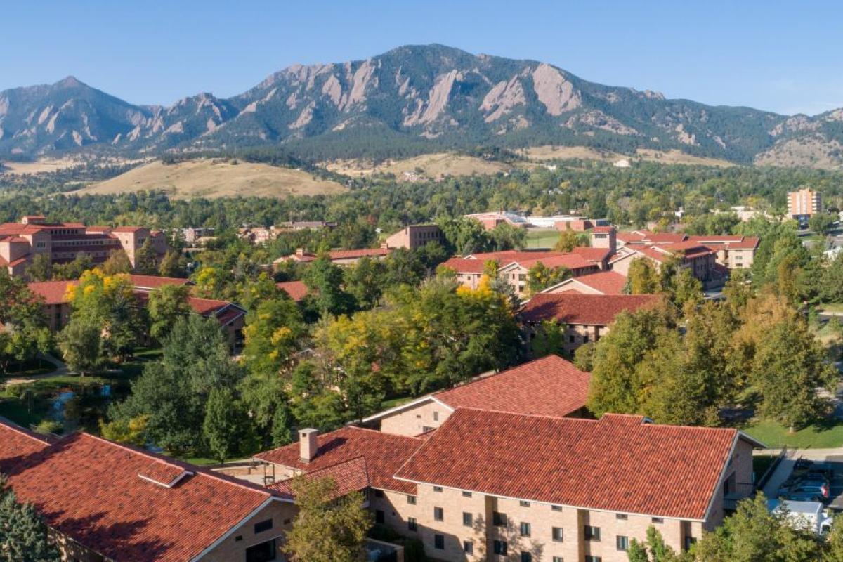 aerial shot of campus