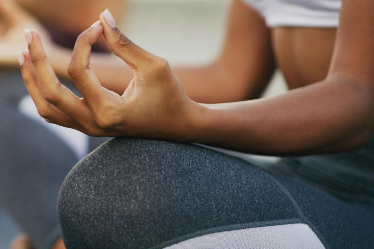 person meditating