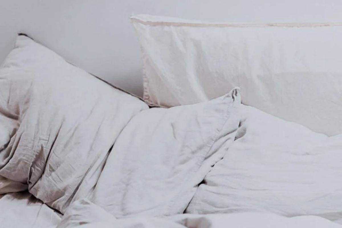 Photo of pillows on a bed