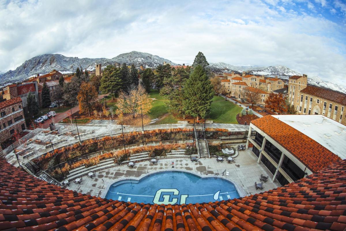 rec center overlooking the pool