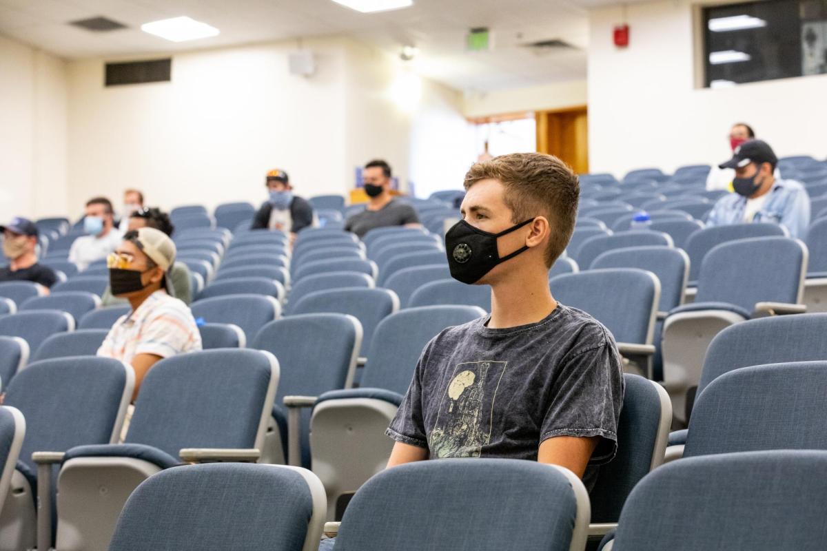 students in an audience