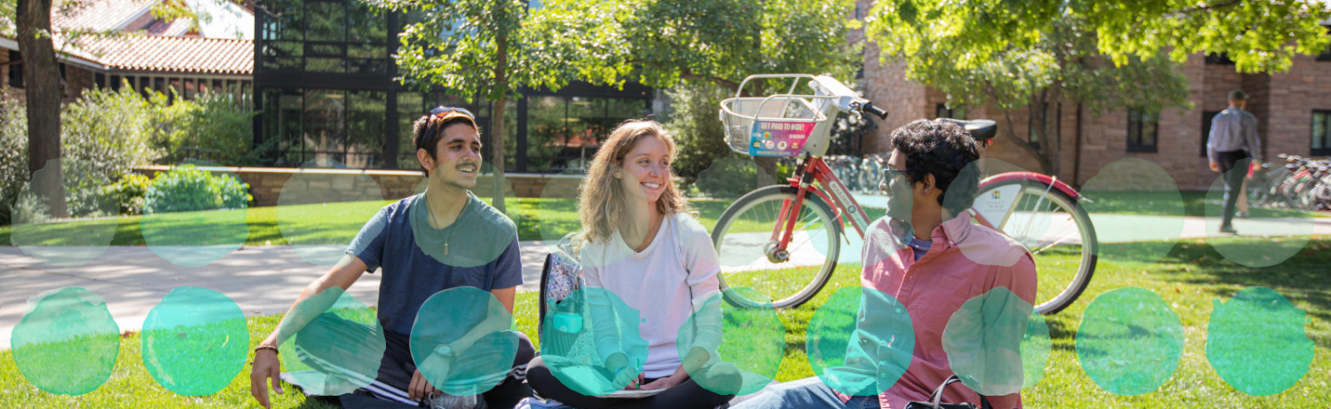 Photo of a group of friends hanging out outside on a nice day.