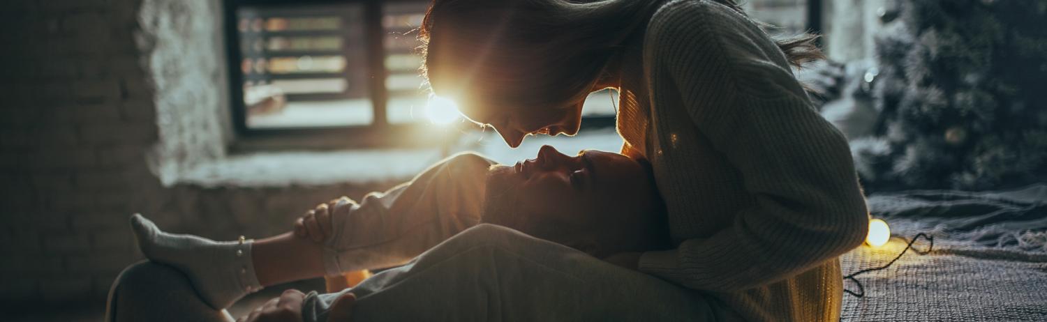 A couple looking at eachother