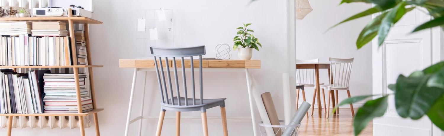 Photo of an organized desk area.